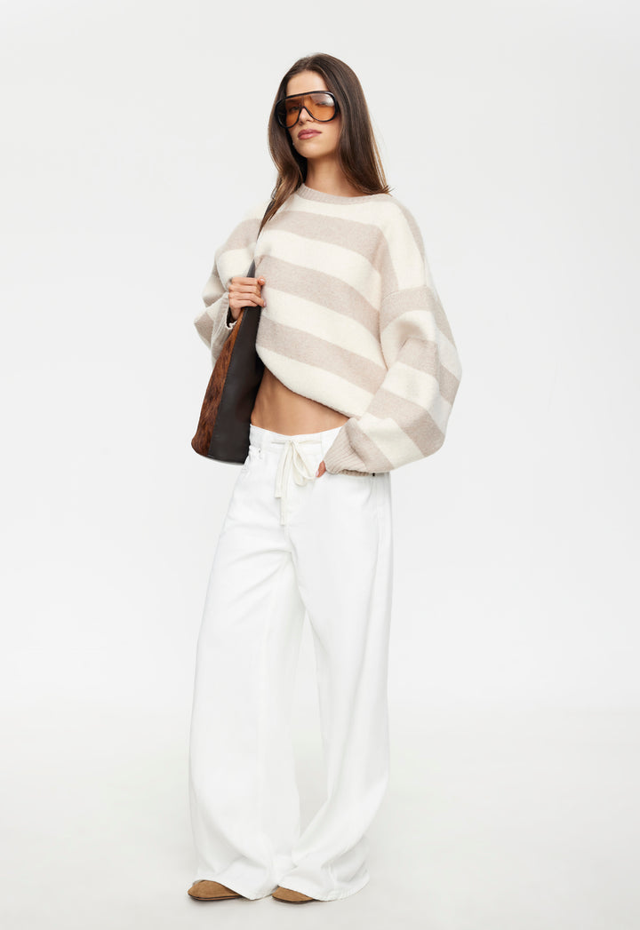 DOLCE KNIT - SAND STRIPE