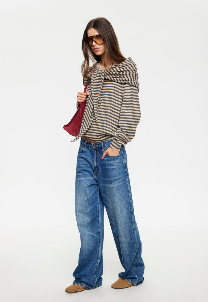 OLSEN KNIT - SLATE STRIPE