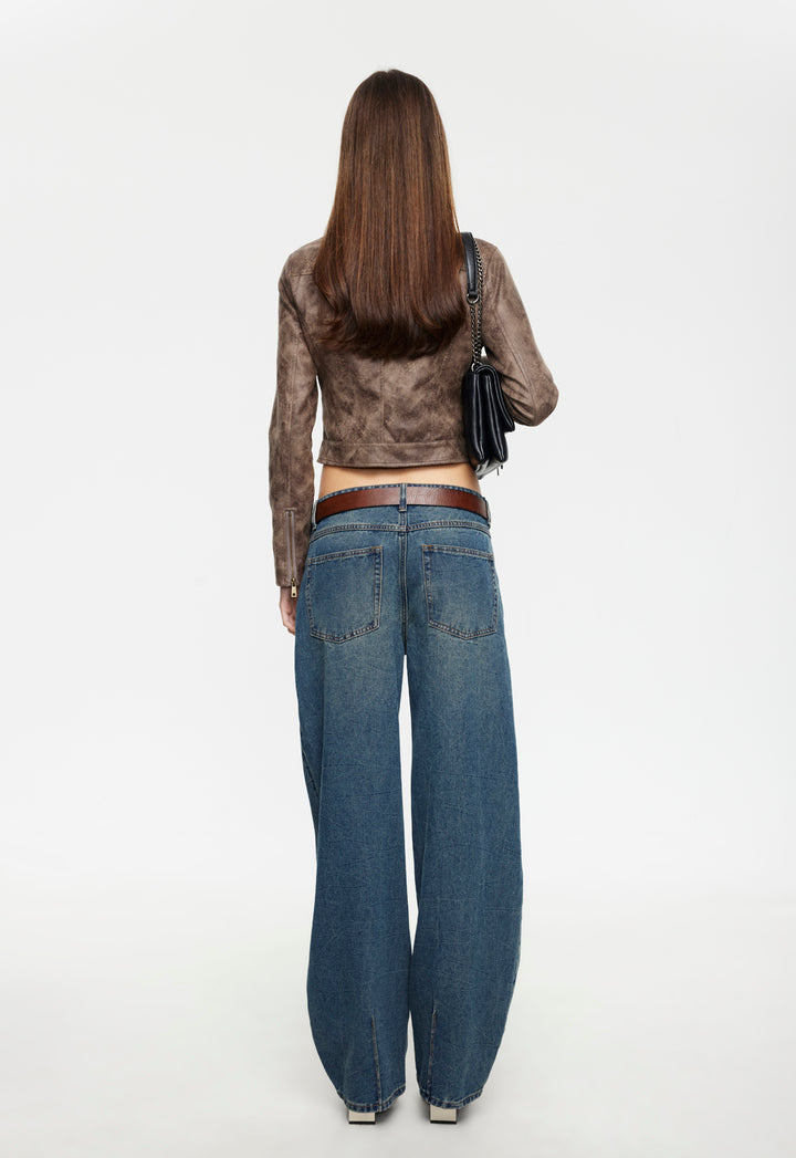 BELLA MOTO JACKET - CHOCOLATE