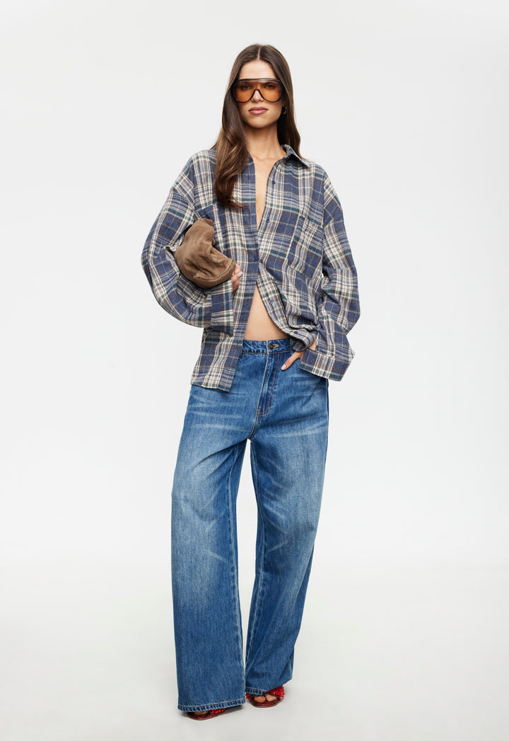 CLARITY SHIRT - ASH PLAID