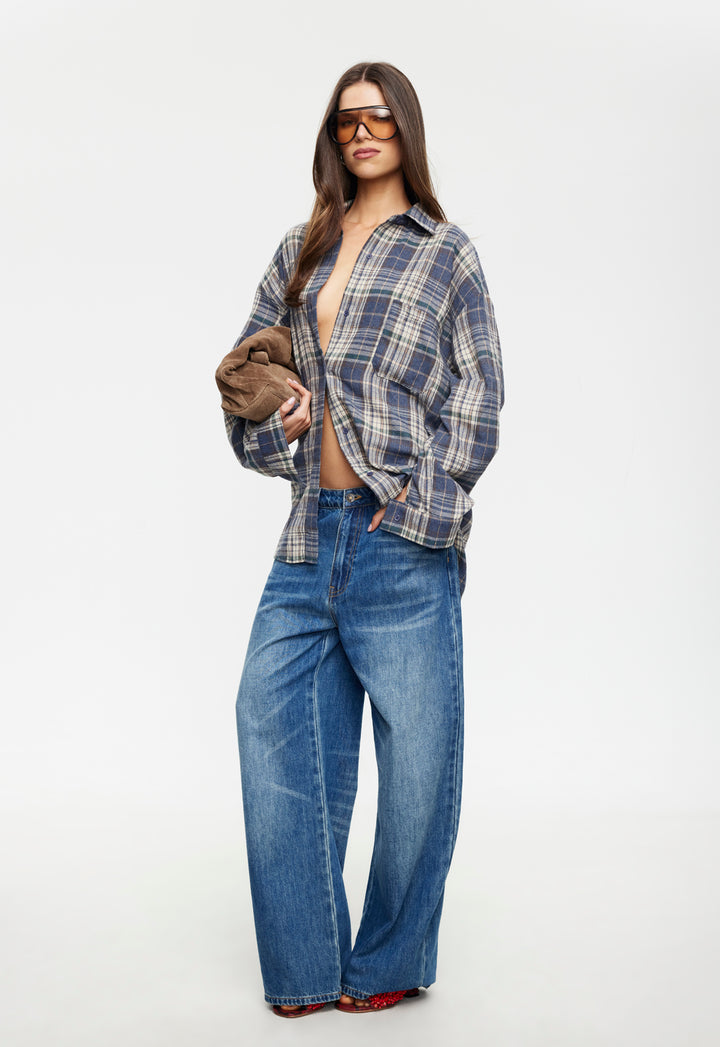 CLARITY SHIRT - ASH PLAID