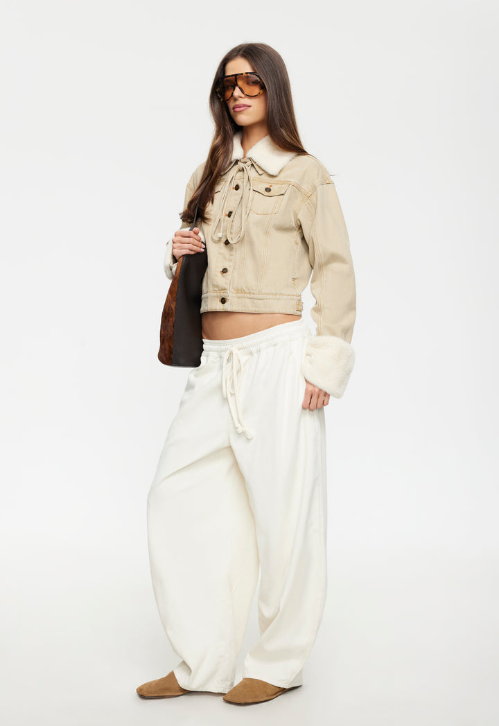 APRES DENIM JACKET - STONE