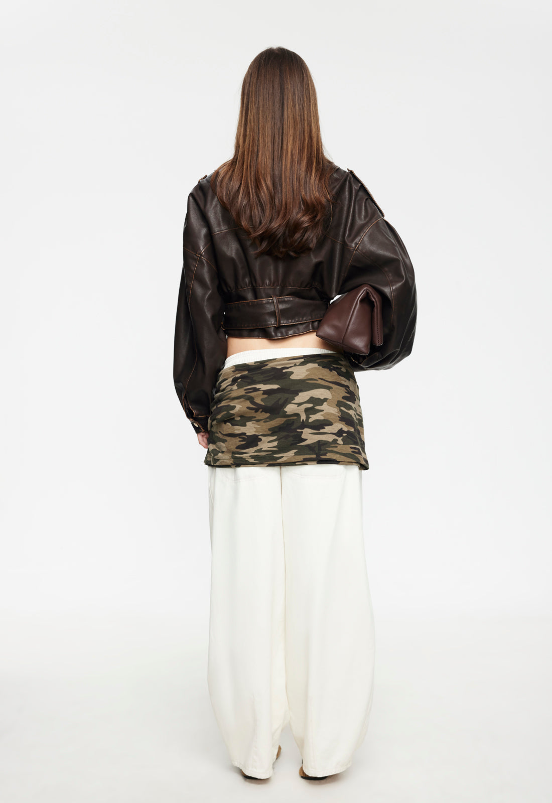 GIGI LEATHER JACKET - CHOCOLATE