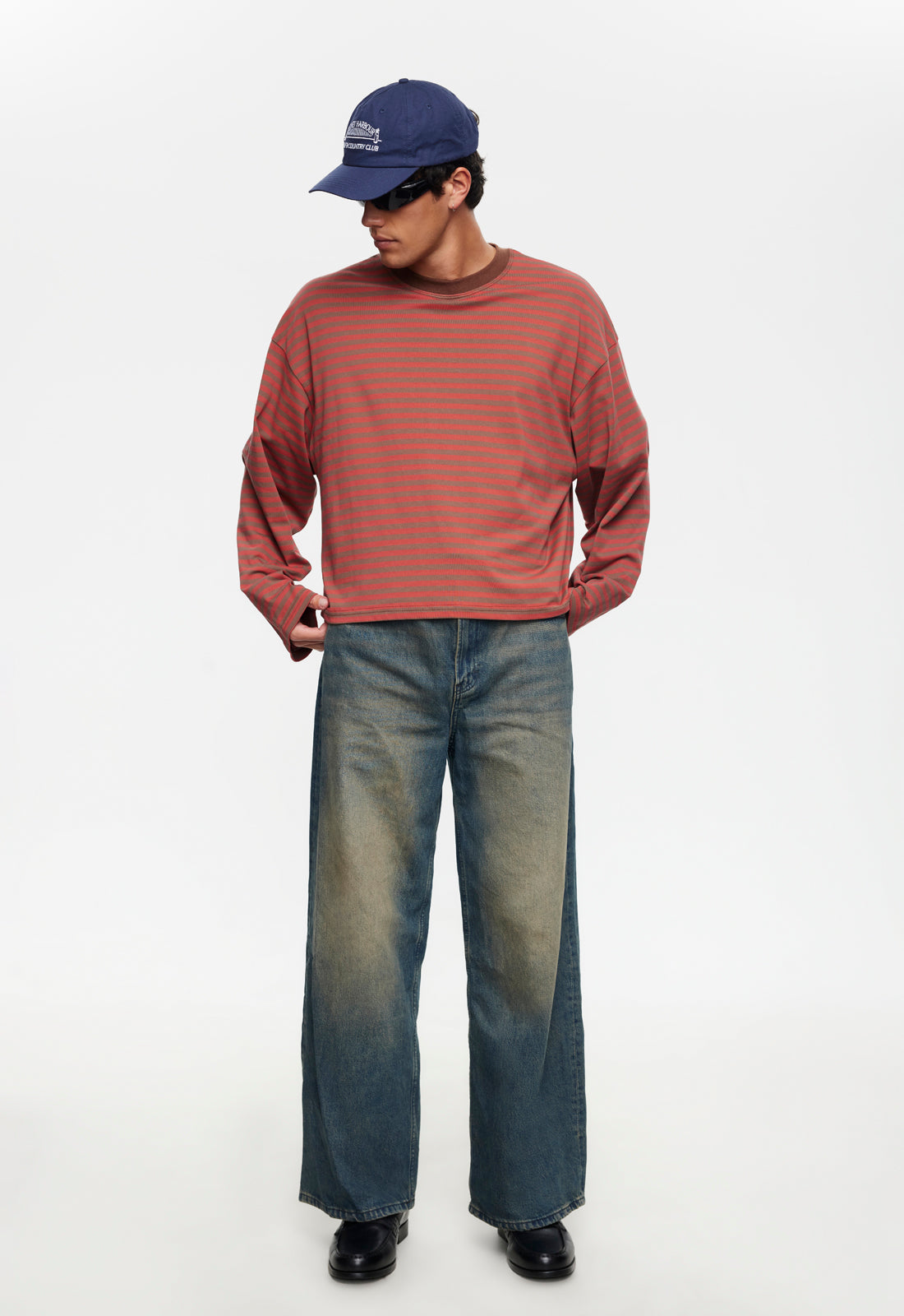 BLOOM LONG SLEEVE - LAVA COCOA STRIPE