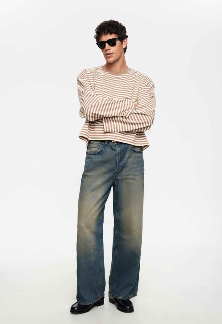 BLOOM LONG SLEEVE - CHOCOLATE STRIPE