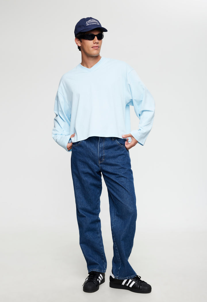 BLOOM V LONG SLEEVE - SKY