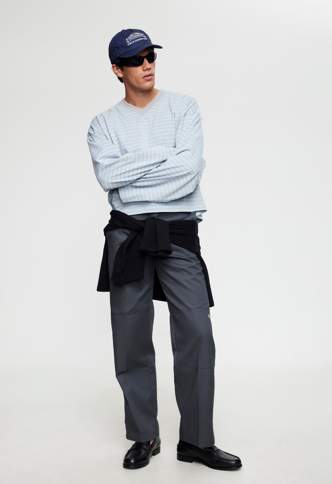 BLOOM V LONG SLEEVE - CLOUDY SKY STRIPE