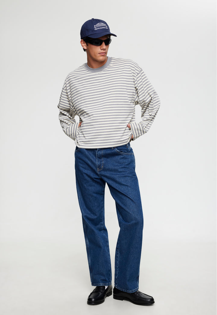 BLOOM LONG SLEEVE - ASH STRIPE
