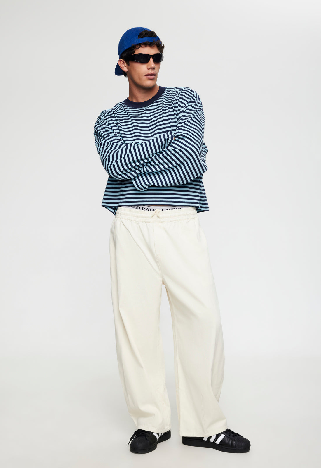 BLOOM LONG SLEEVE - NAVY SEA STRIPE