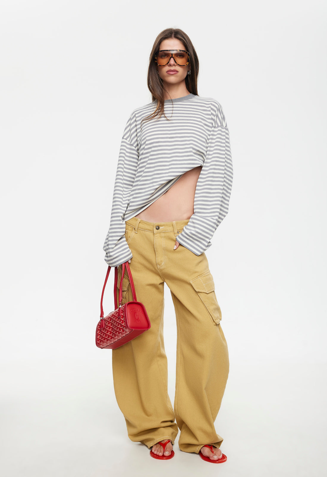 BLOOM LONG SLEEVE - ASH STRIPE