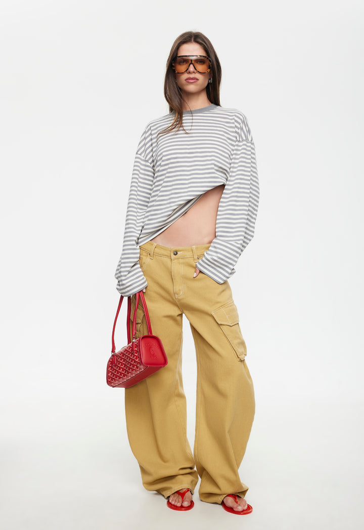 BLOOM LONG SLEEVE - ASH STRIPE