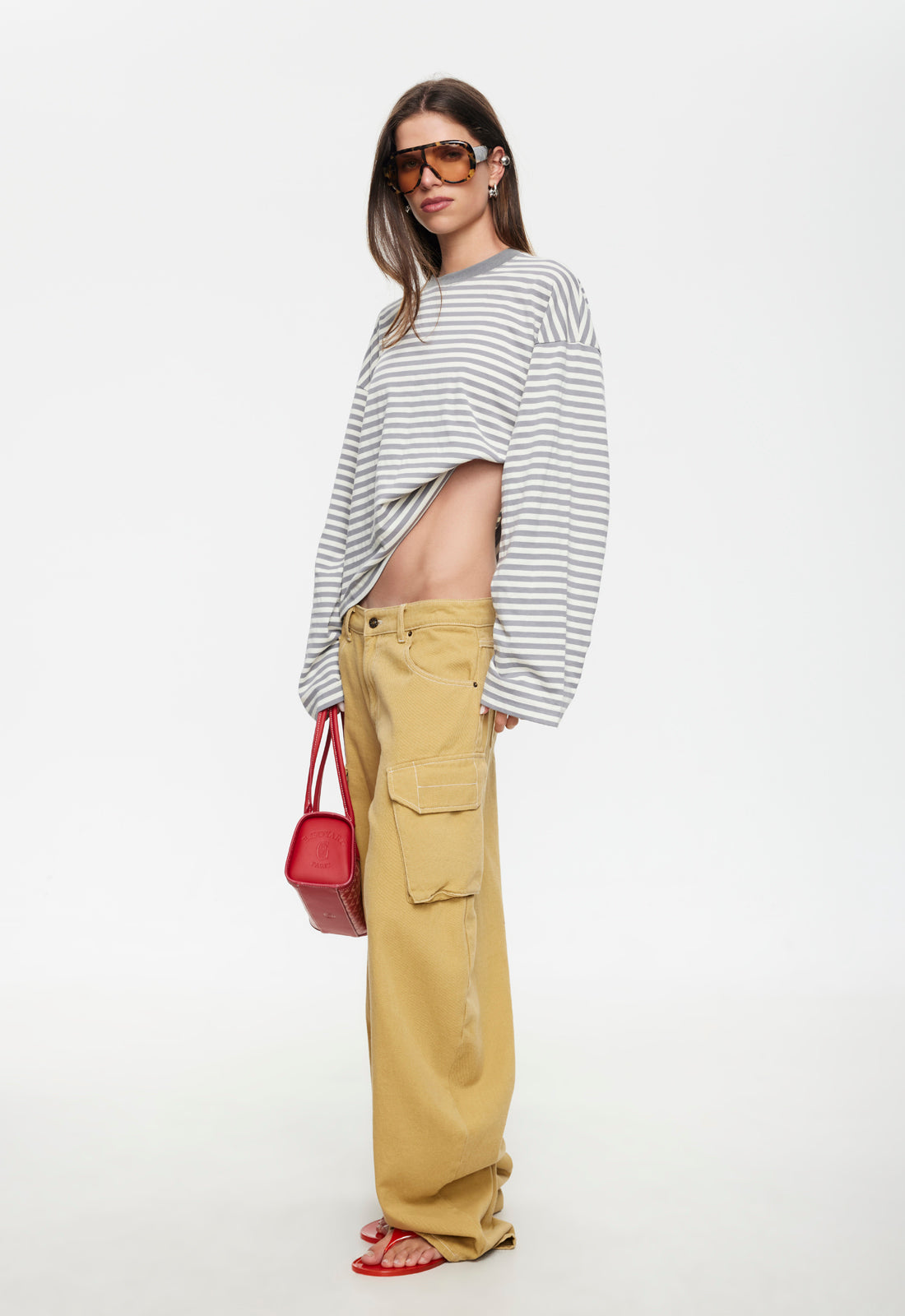 BLOOM LONG SLEEVE - ASH STRIPE