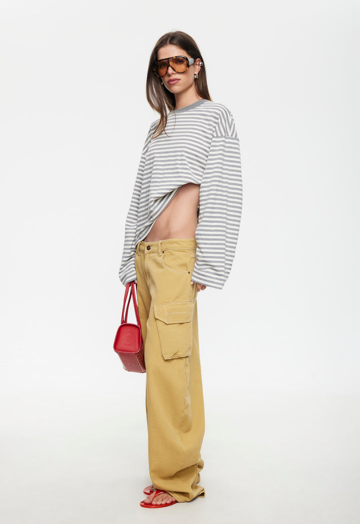 BLOOM LONG SLEEVE - ASH STRIPE