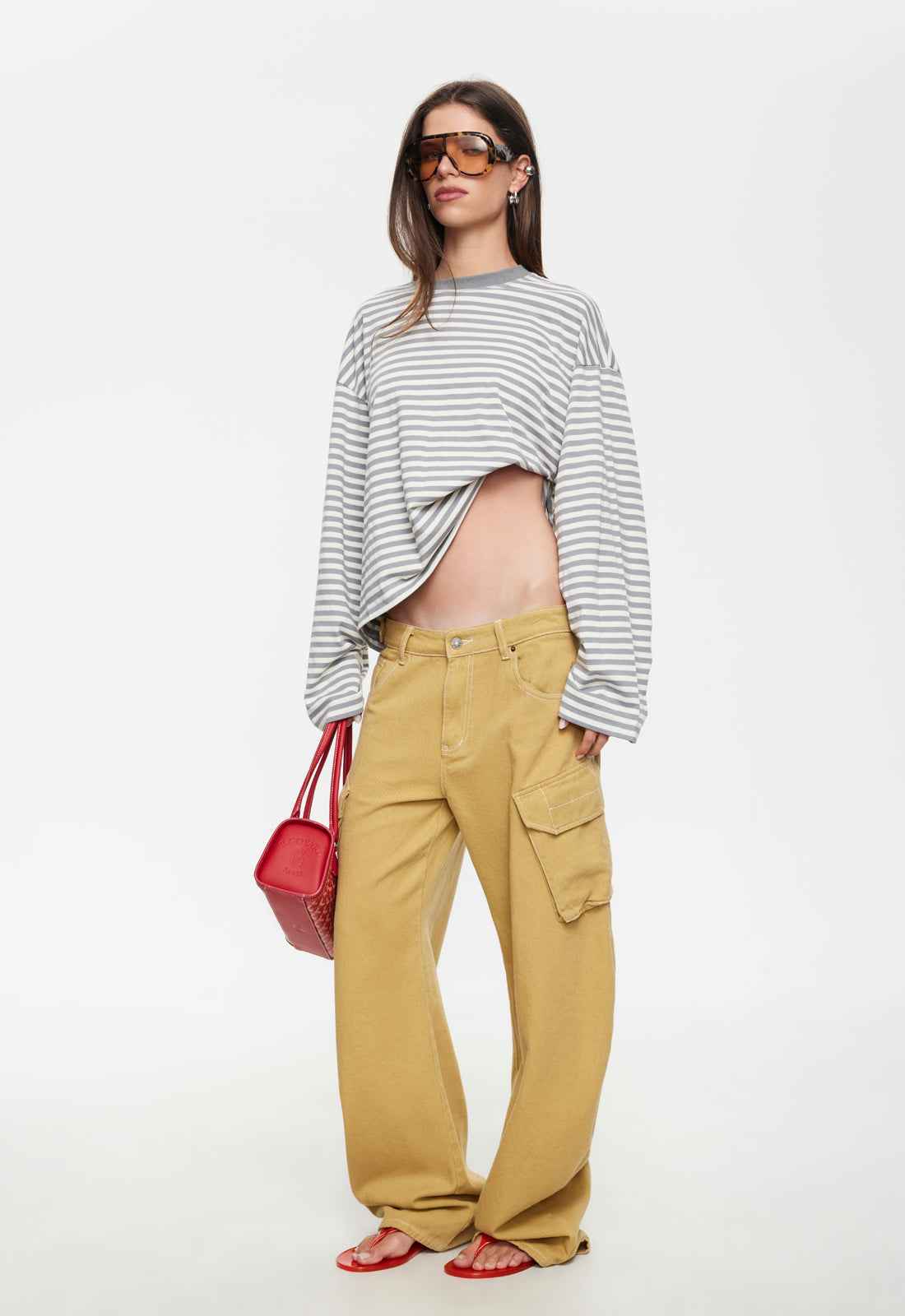 BLOOM LONG SLEEVE - ASH STRIPE