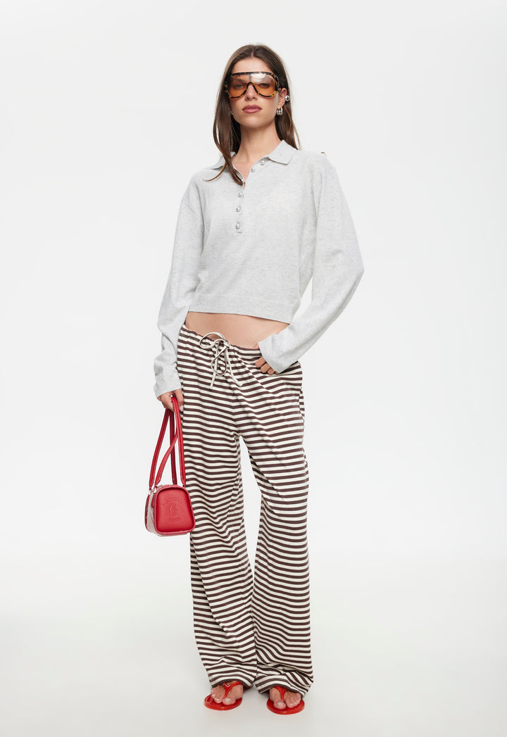 BLOOM PANT - DARK CHOCOLATE STRIPE