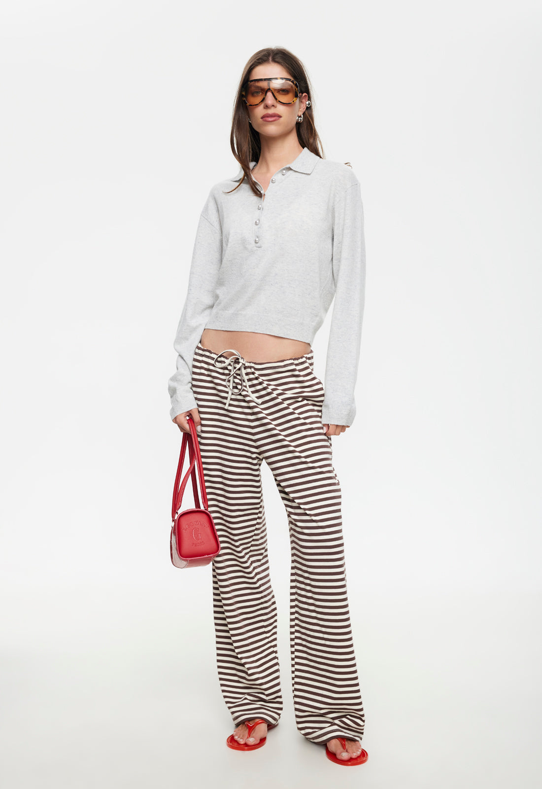 BLOOM PANT - DARK CHOCOLATE STRIPE