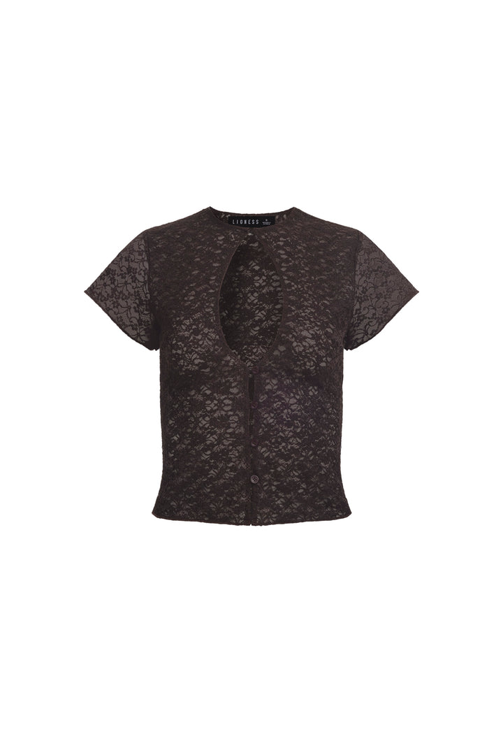 LOVE LETTERS TOP - CHOCOLATE