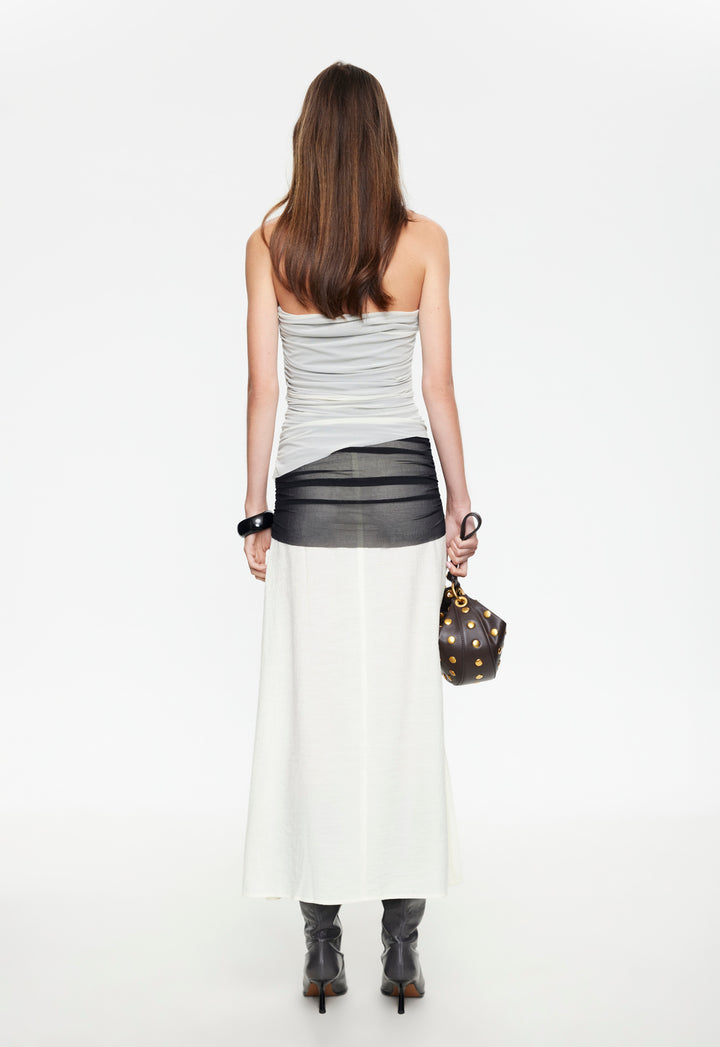 TABLOID MAXI DRESS - CREAM
