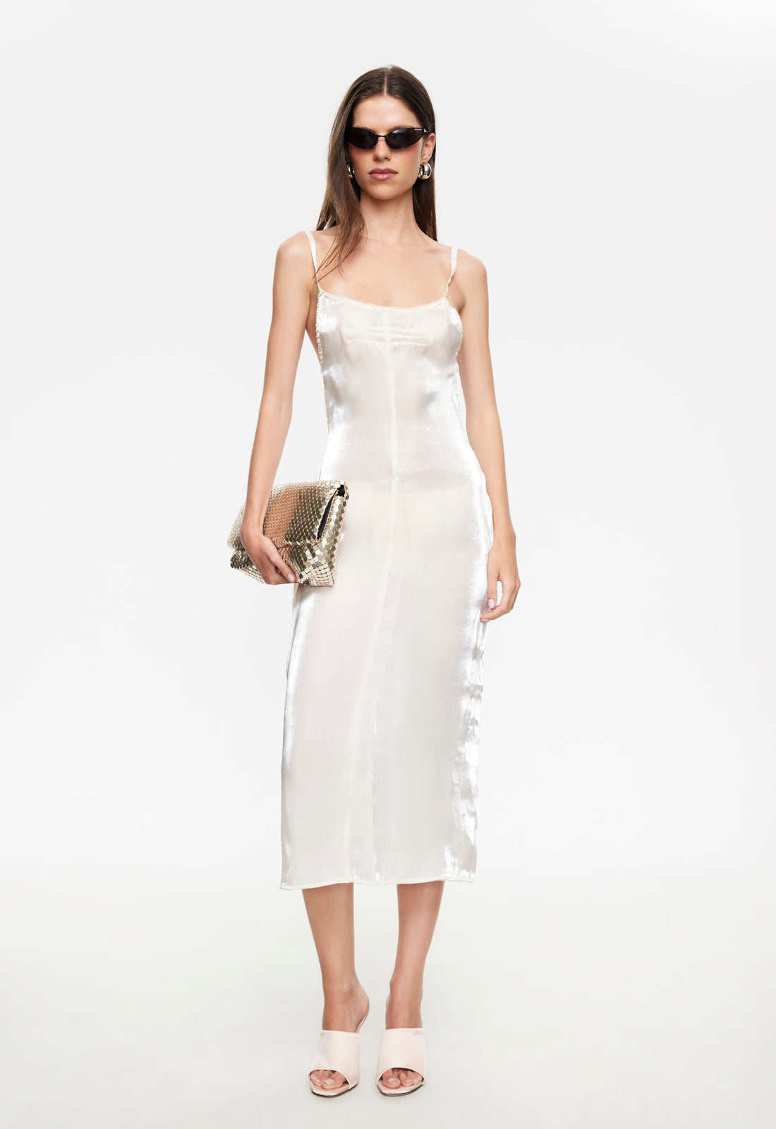 ELECTRA MIDI DRESS - LIGHT GOLD