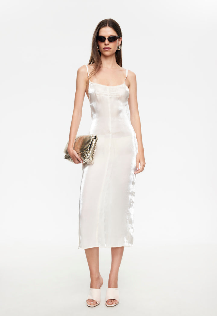 ELECTRA MIDI DRESS - LIGHT GOLD
