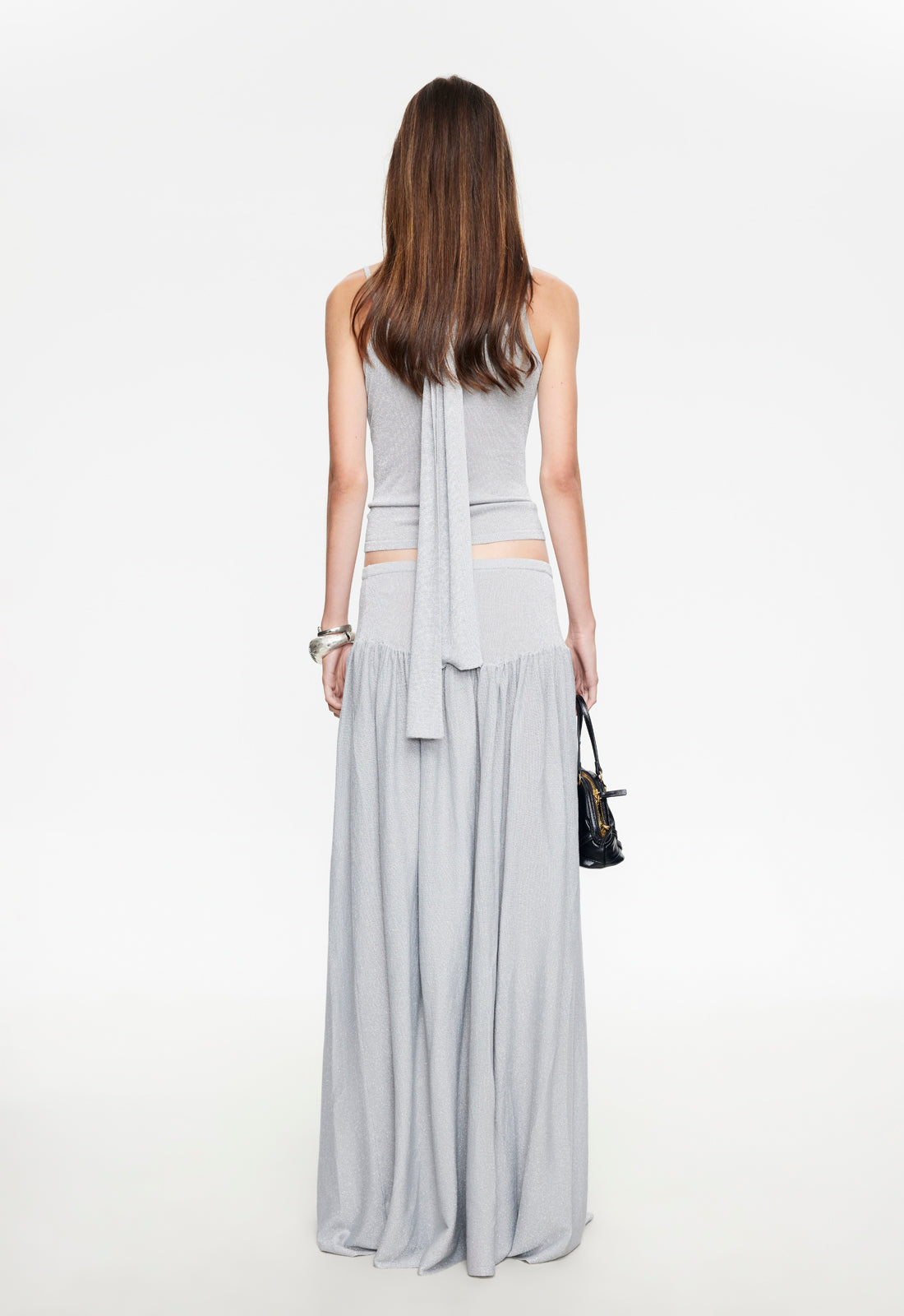 FIELD OF DREAMS MAXI SKIRT - SILVER