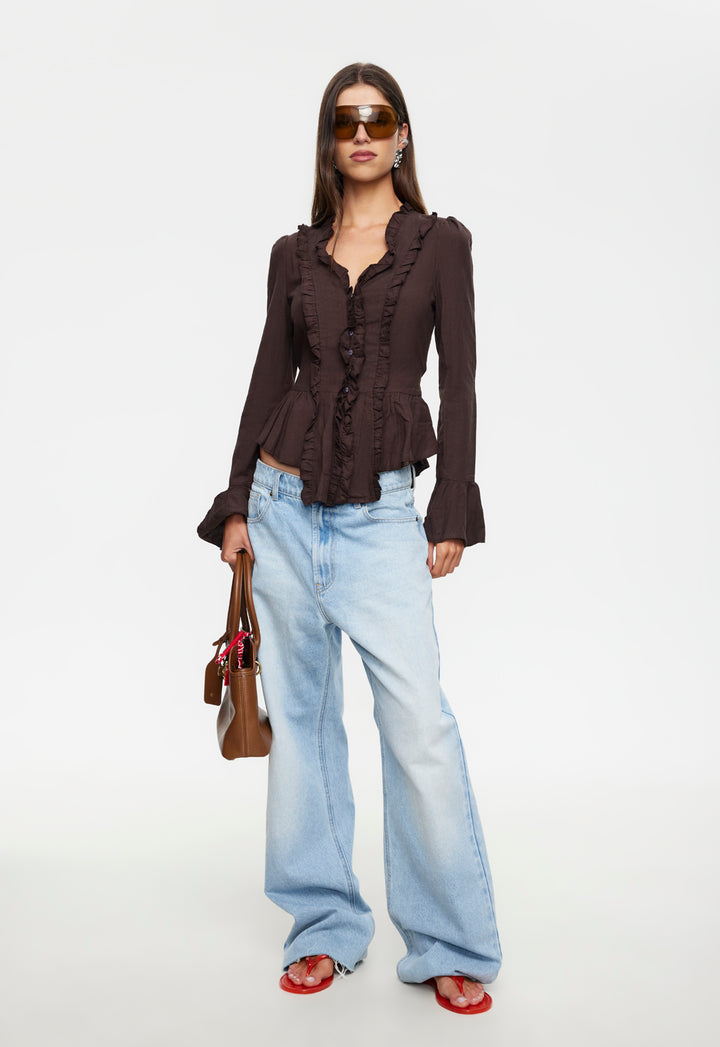 ODETTE LONG SLEEVE - BROWN