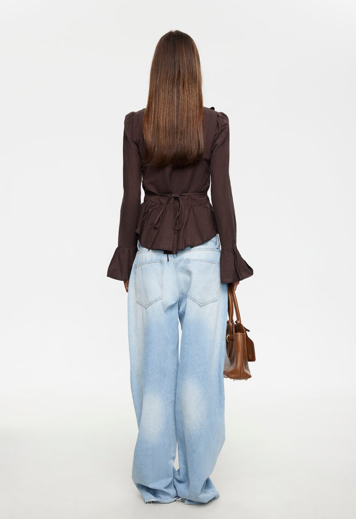 ODETTE LONG SLEEVE - BROWN