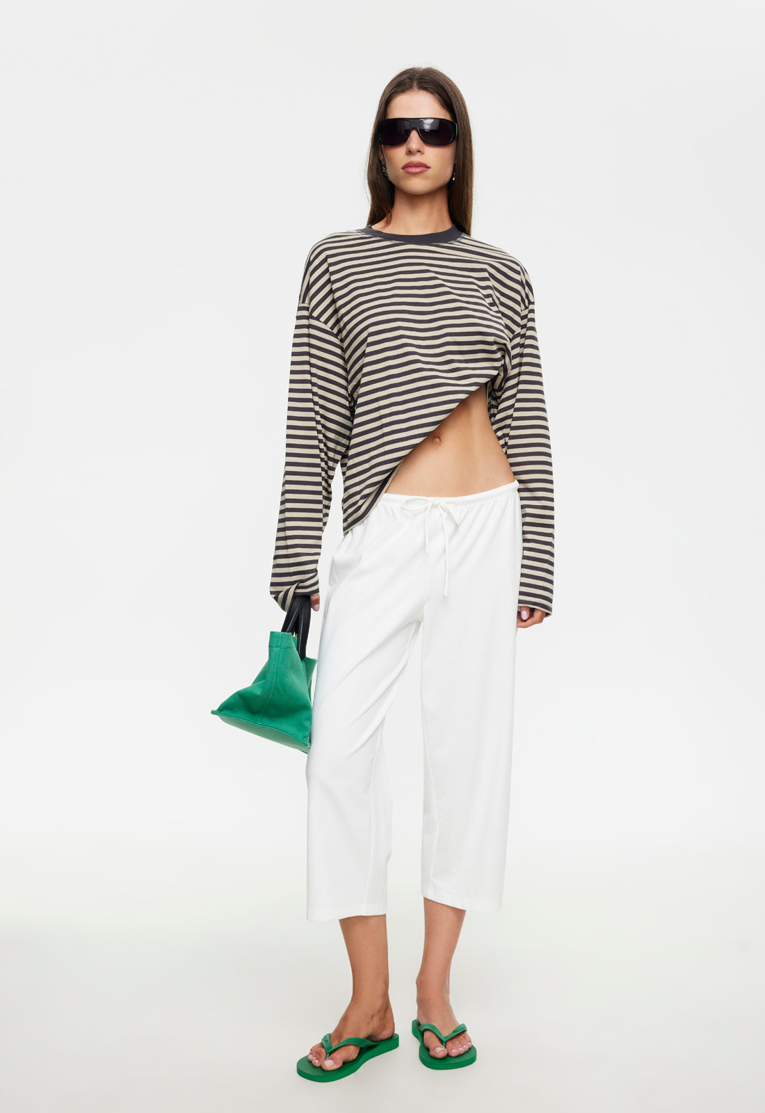 BLOOM LONG SLEEVE - SLATE STRIPE