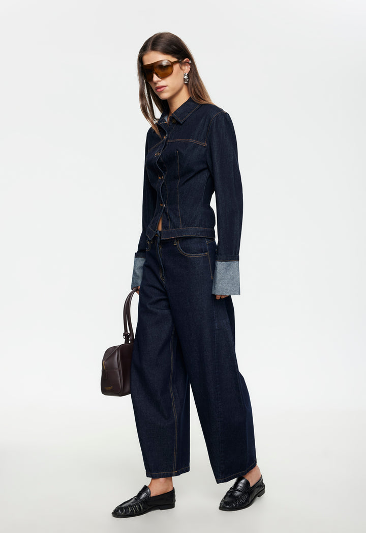 HORSESHOE CROPPED JEAN - INDIGO