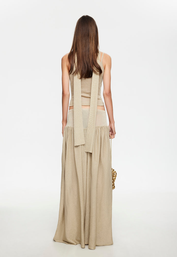 FIELD OF DREAMS MAXI SKIRT - OYSTER