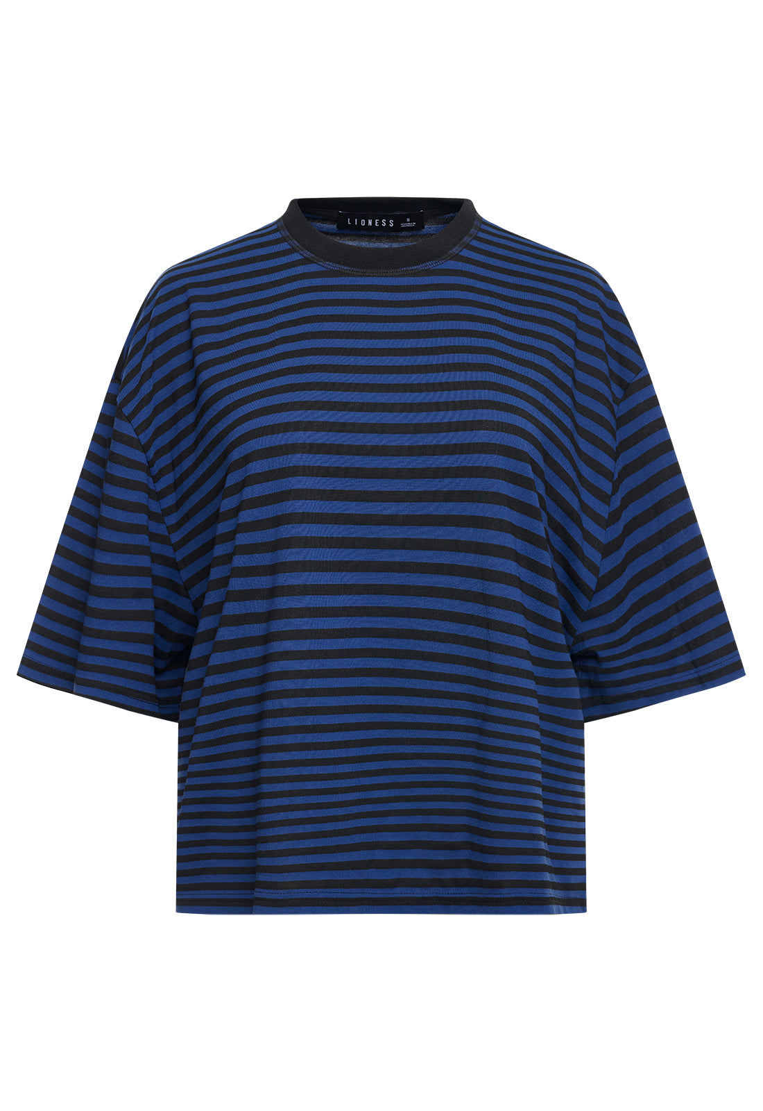 BLOOM SHORT SLEEVE - BLACK NAVY STRIPE