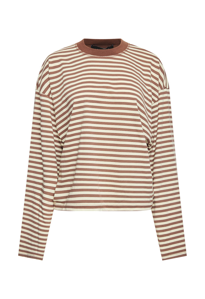 BLOOM LONG SLEEVE - SORBET COCOA STRIPE