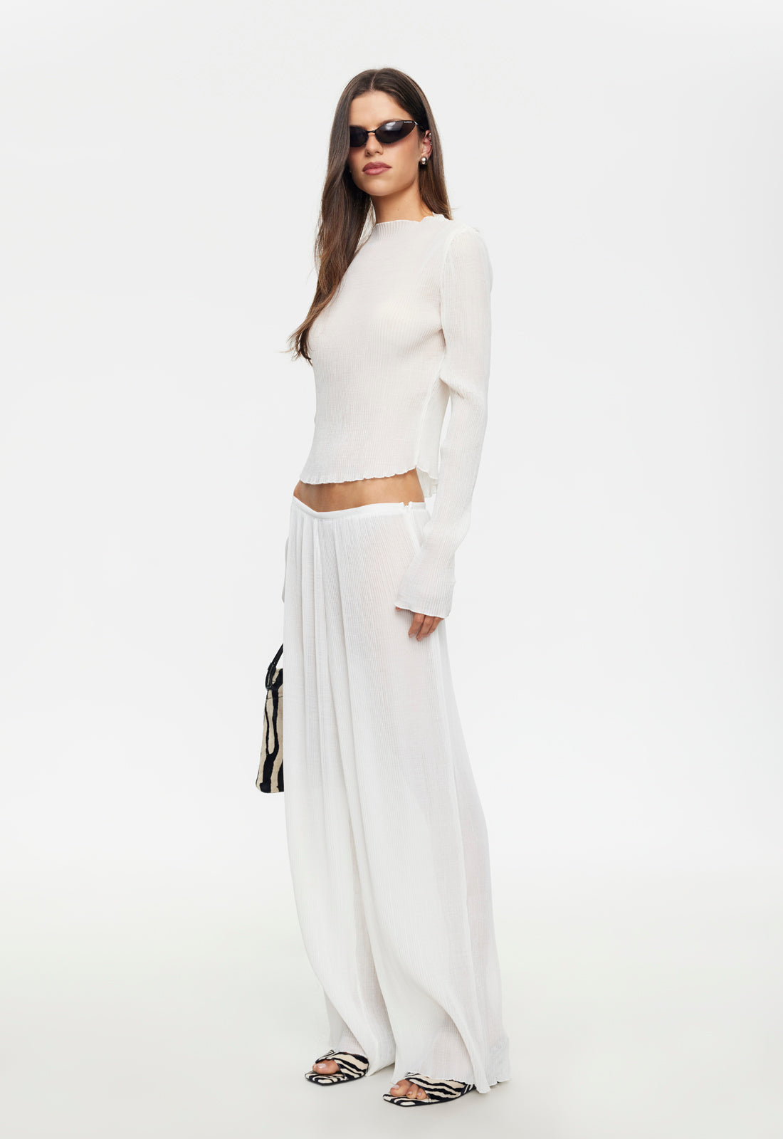 FORD LONG SLEEVE TOP - PORCELAIN