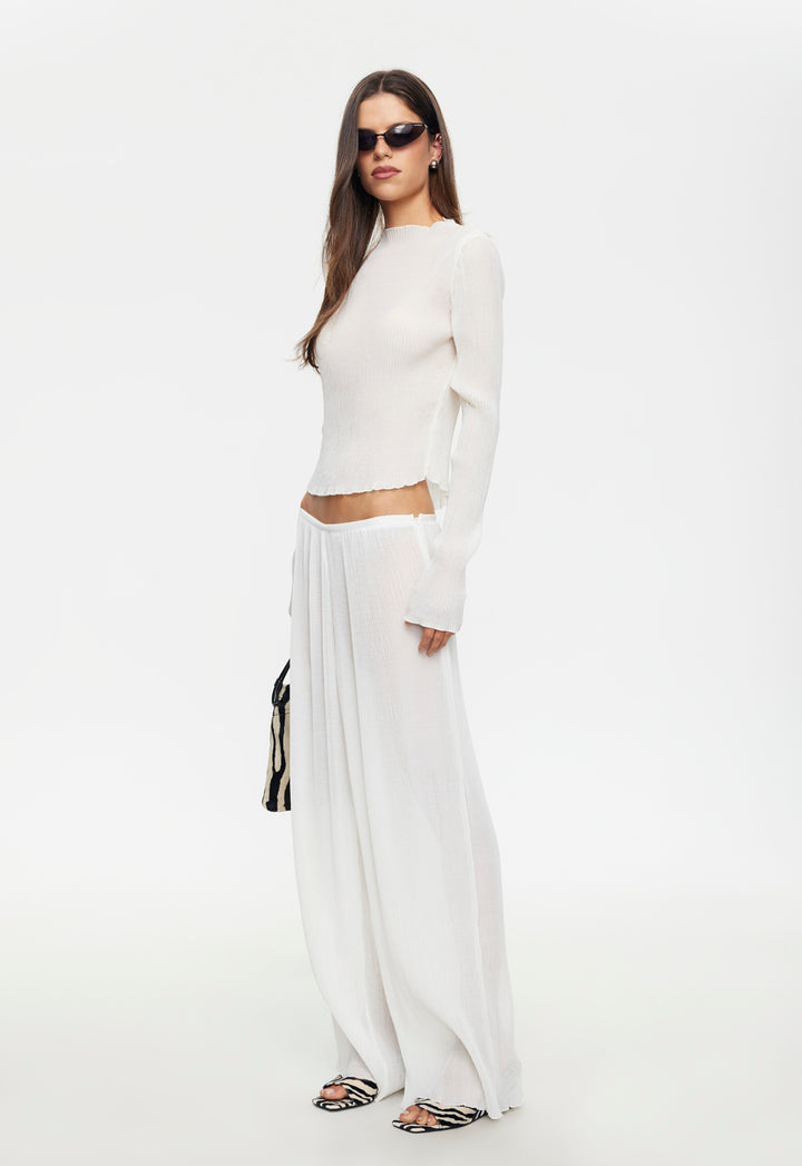 FORD LONG SLEEVE TOP - PORCELAIN