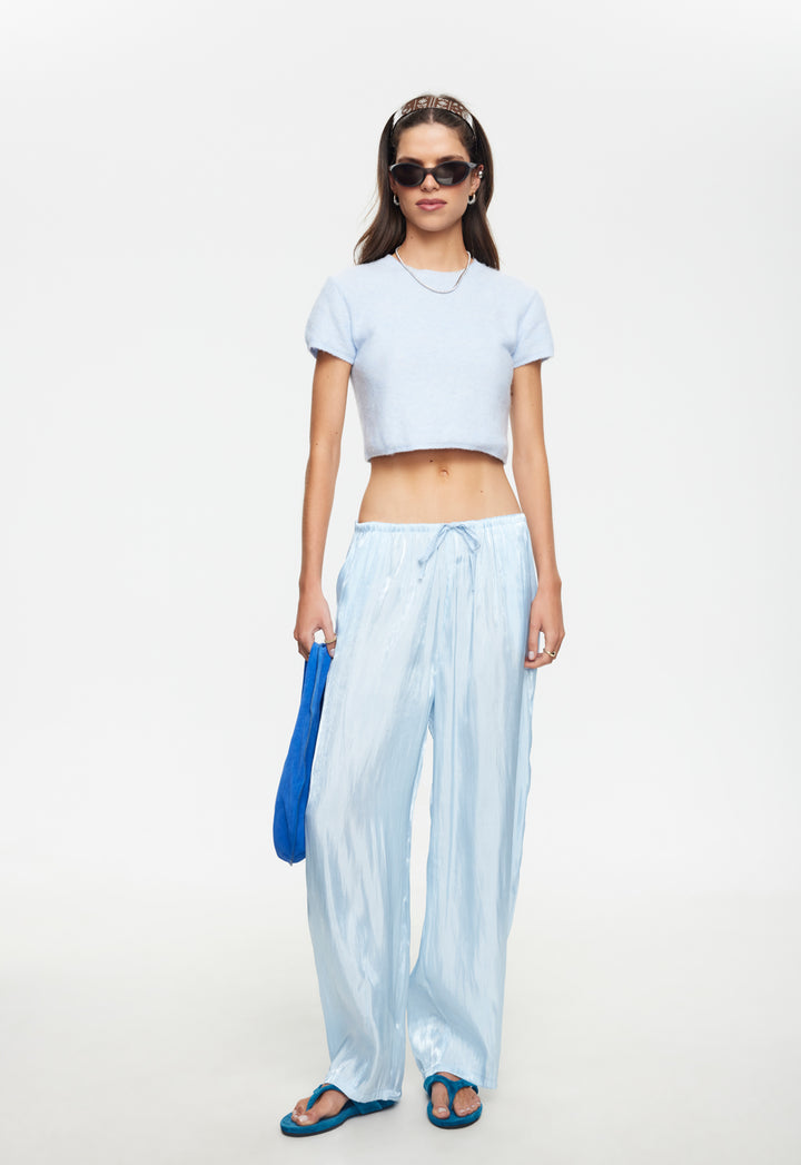 BELVEDERE KNIT TOP - POWDER BLUE