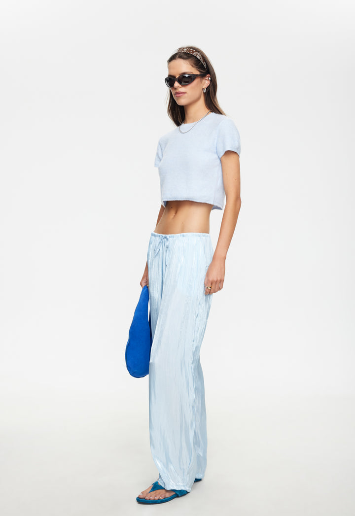 BELVEDERE KNIT TOP - POWDER BLUE