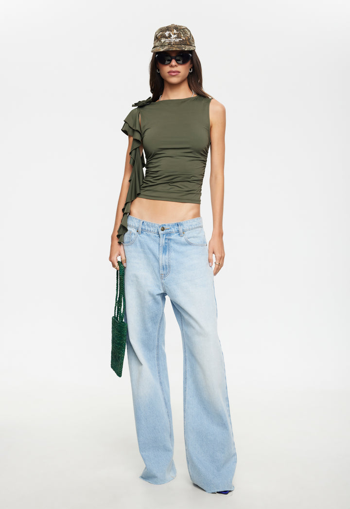 CARRIE TOP - KHAKI