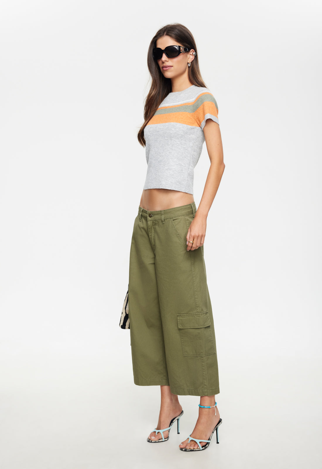 KISS & TELL KNIT TEE - SAFARI STRIPE