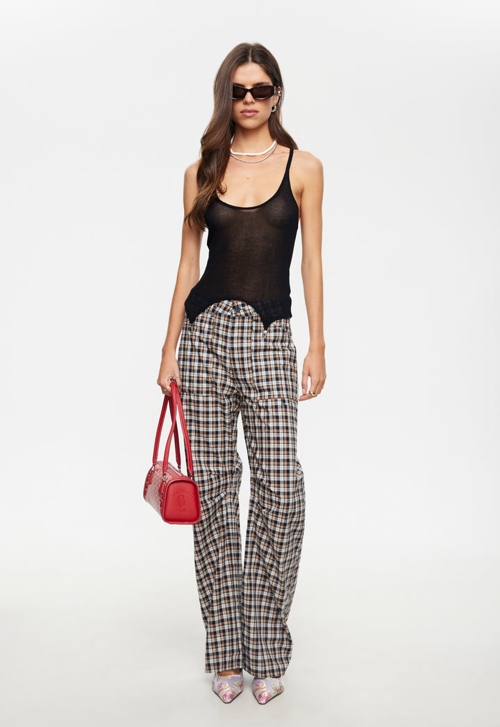 MIAMI VICE PANT - BEIGE TARTAN