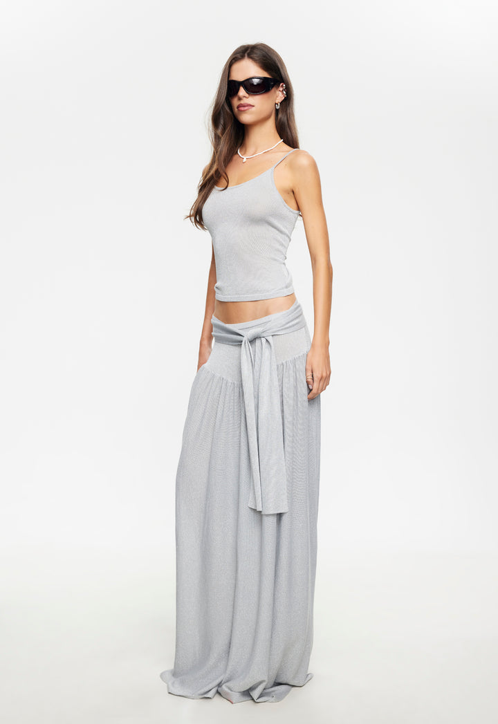 FIELD OF DREAMS MAXI SKIRT - SILVER