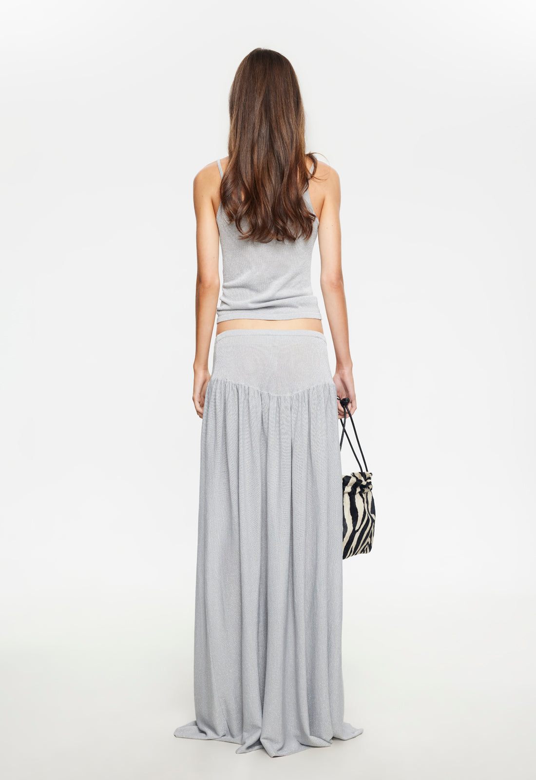 FIELD OF DREAMS MAXI SKIRT - SILVER