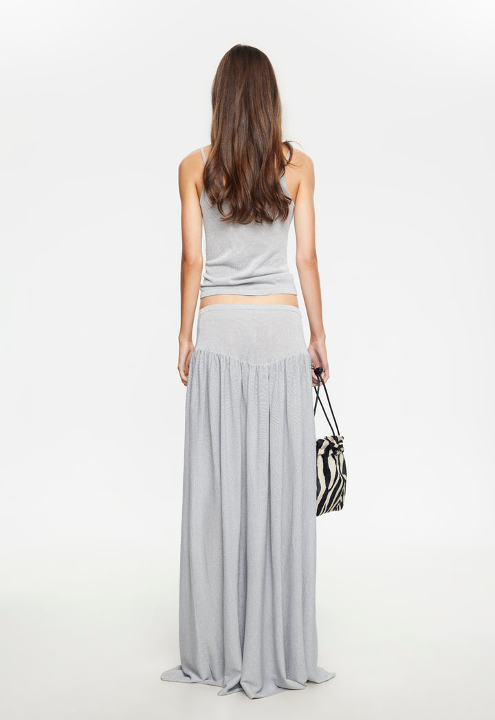 FIELD OF DREAMS MAXI SKIRT - SILVER