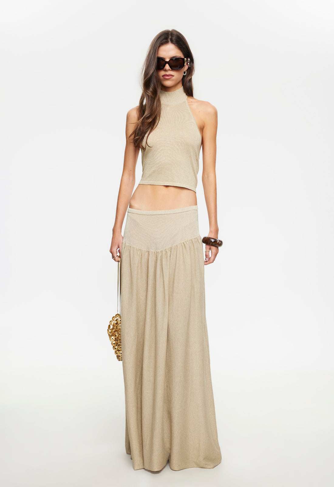 FIELD OF DREAMS MAXI SKIRT - OYSTER
