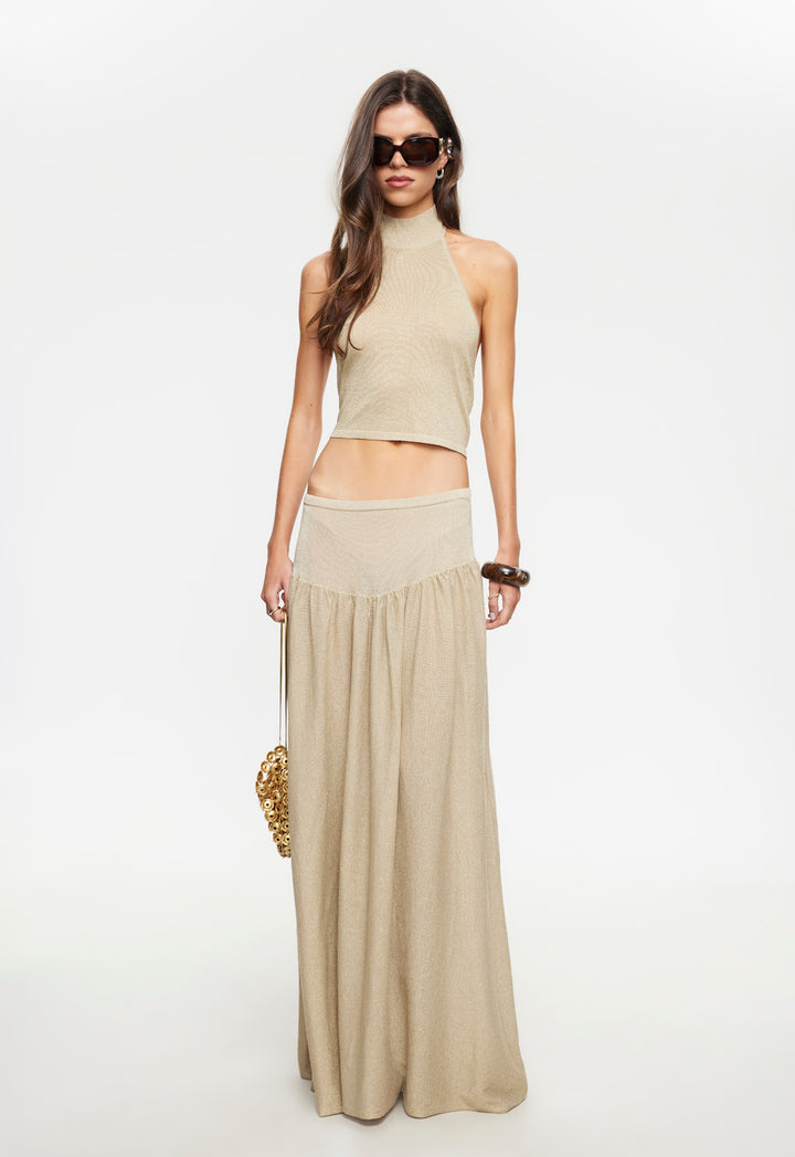 FIELD OF DREAMS MAXI SKIRT - OYSTER