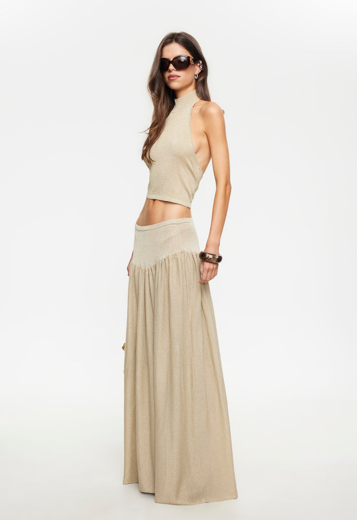 FIELD OF DREAMS MAXI SKIRT - OYSTER