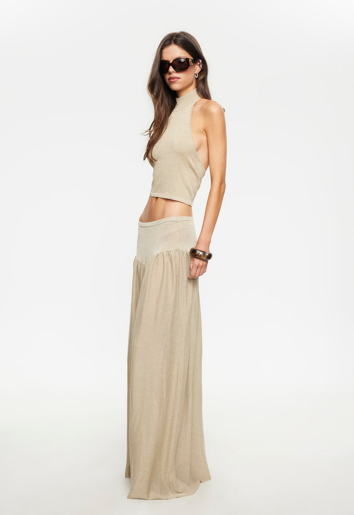 FIELD OF DREAMS MAXI SKIRT - OYSTER