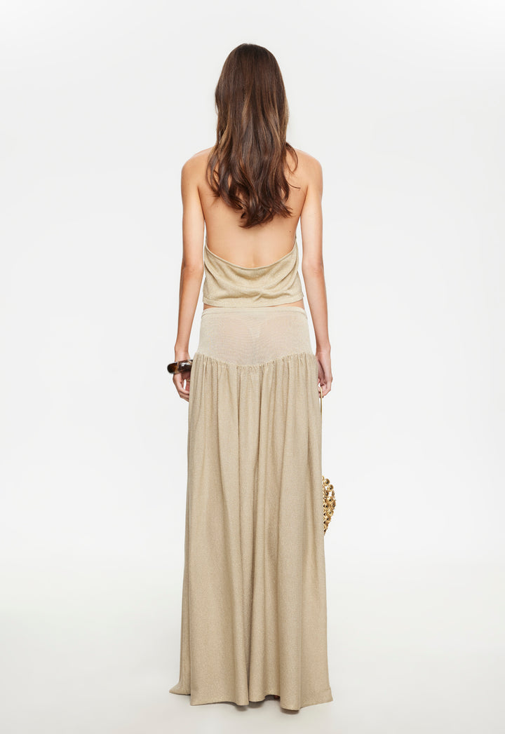 FIELD OF DREAMS MAXI SKIRT - OYSTER