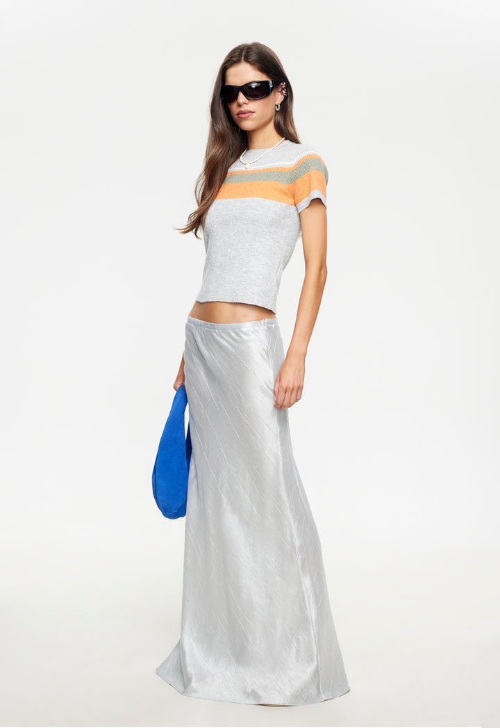 HUDSON MAXI SKIRT - SILVER