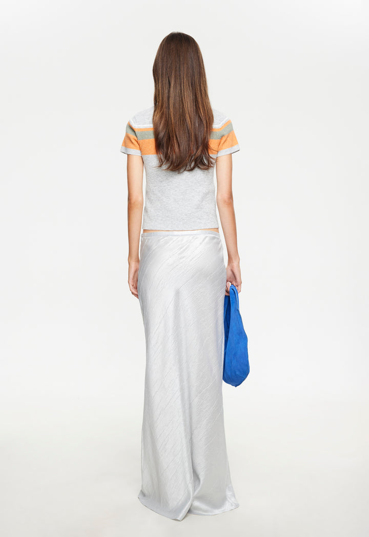HUDSON MAXI SKIRT - SILVER