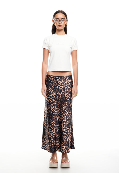 ENIGMATIC MAXI SKIRT - LEOPARD